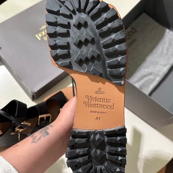 NEW RARE Vivienne Westwood black Animal Toe 4 Strap Sandal Mens size 7 (EU 41) - Picture 7 of 9